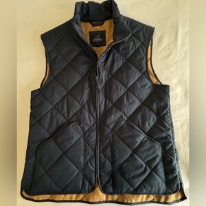 J. Crew Navy Blue Quilted Vest Size Large